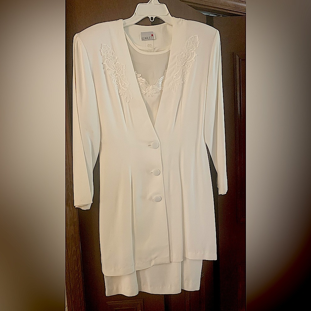 Dress with top coat